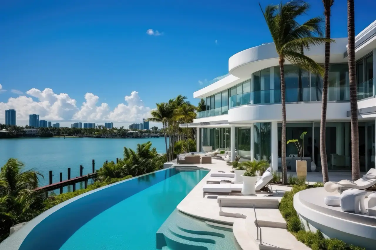 Downtown Miami skyline and condominium real estate